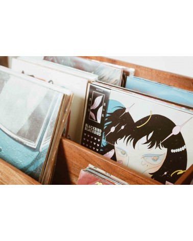 rangement vinyle bois Kate