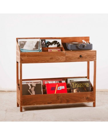 rangement vinyle en bois