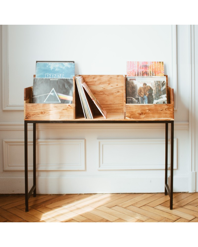 Meuble vinyles industriel john